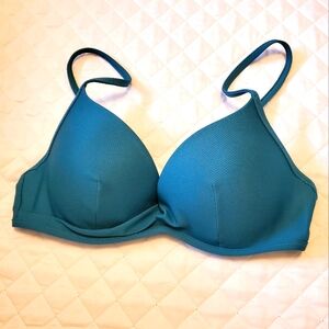 Blue Bikini Top with Adjustable Straps